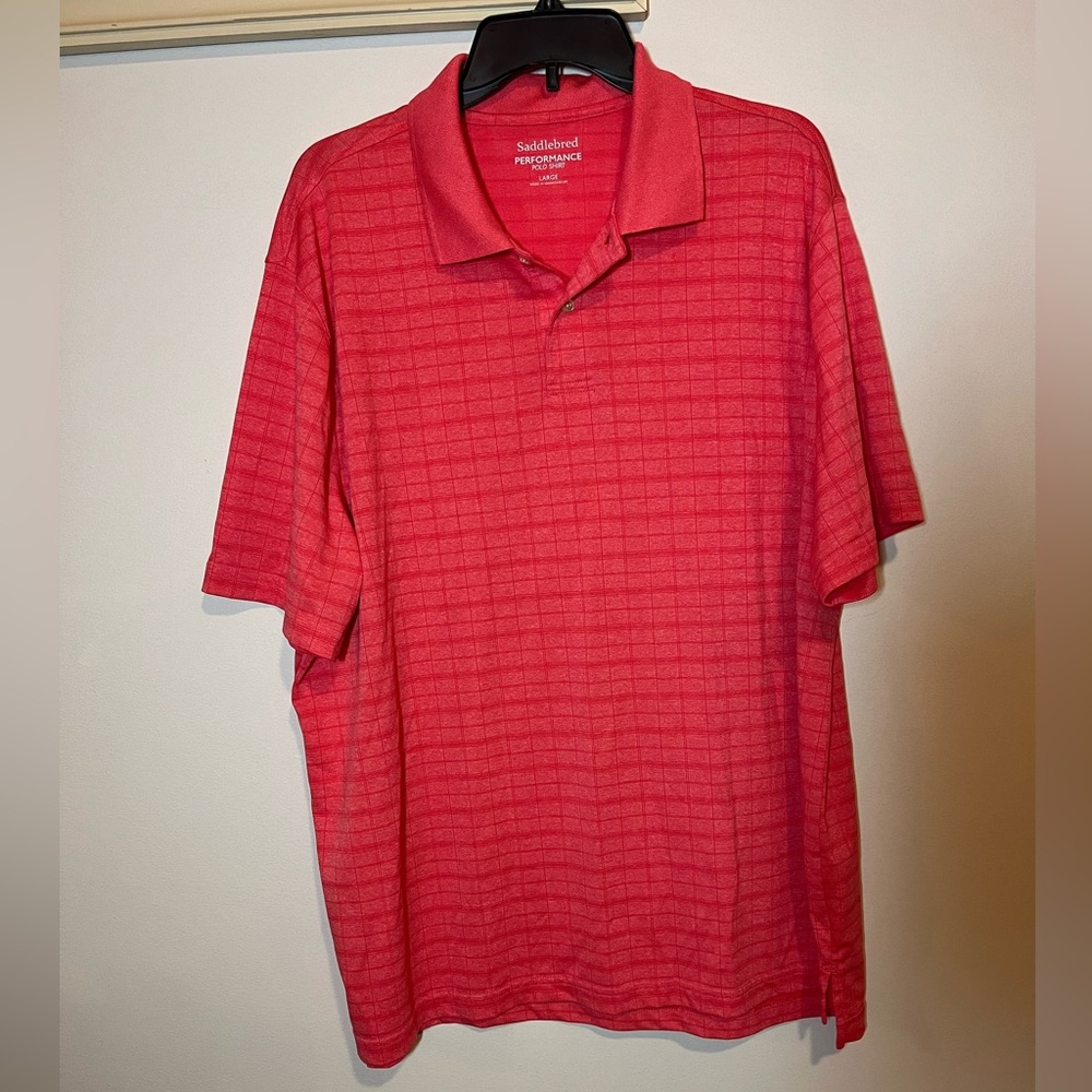 🌷Saddenlebred performance polo shirt orange coral 🆕with out tag🏷️
